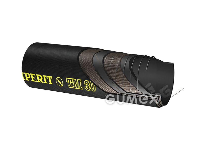 TM30, 19/29mm, 10bar/-0,9bar, NBR/SBR-EPDM, Stahlspirale, 2x Kupferspirale, -40°C/+100°C, schwarz, 